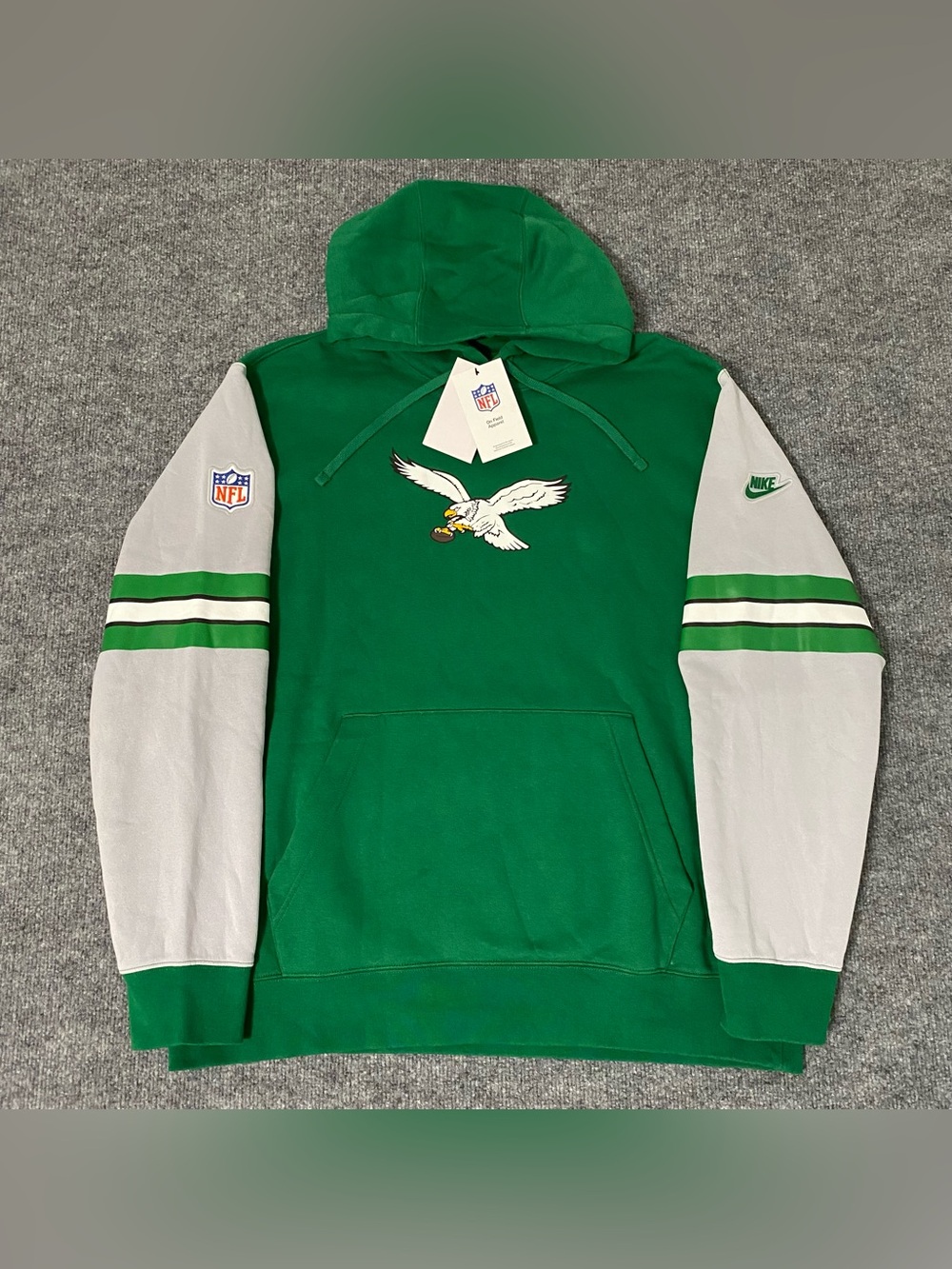 Nike On Field Philadelphia Eagles Rewind Hoodie Kelly Green Sideline Mens XL NWT